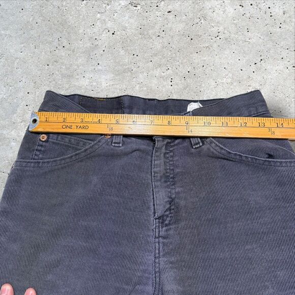 Vintage Levi’s 517 Boot Cut Gray Corduroy Jeans Juniors 7 JR Western Casual - Picture 8 of 9
